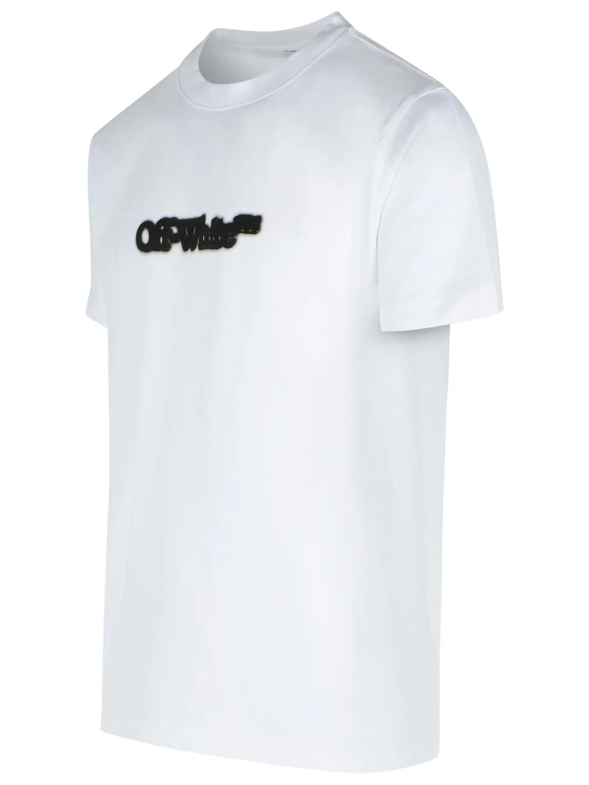 Off-White Spray Arrow slim fit T-shirt in black and white with a bookish logo on the front and sprayed arrow graphic on the back.