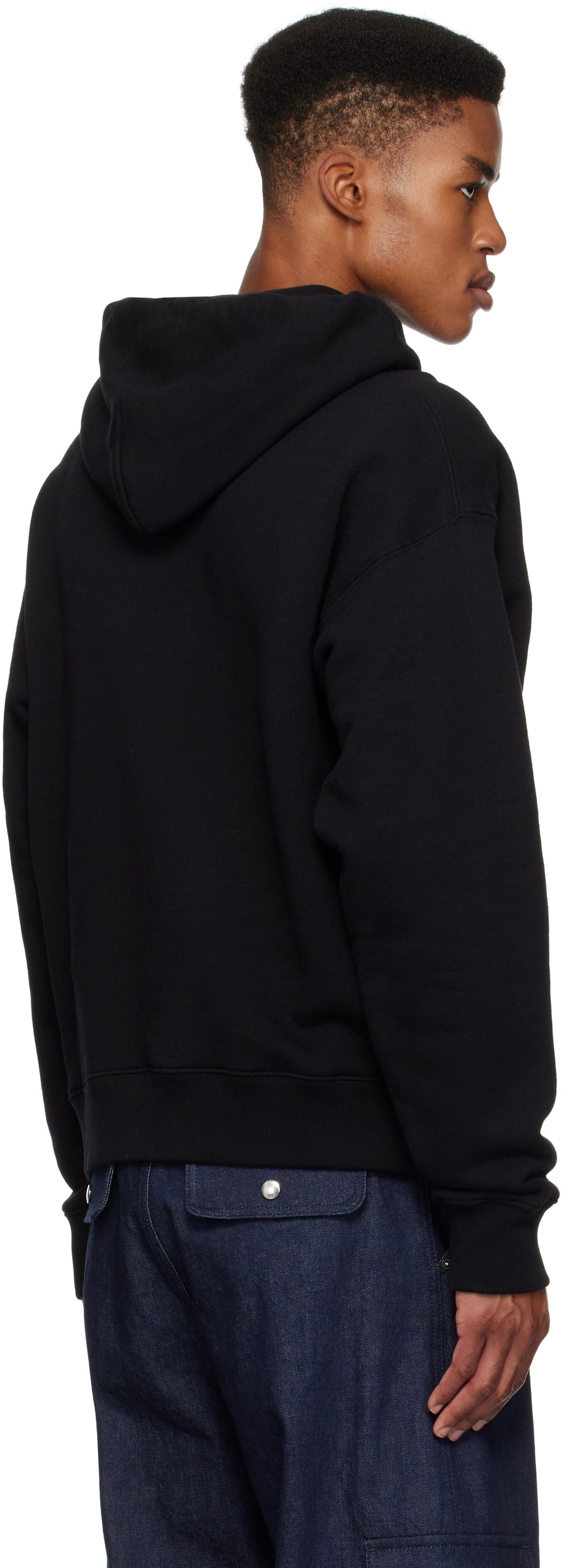 Off-White Bookish Flower Skate hoodie with script logo graphics, drawstring hood, and kangaroo pocket.