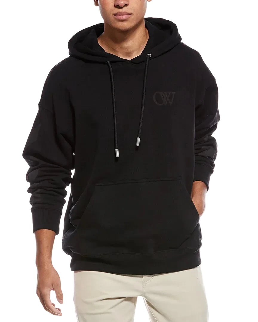 Off-White Diag Skate hoodie made from 100% cotton with logo graphic, drawstring hood, and kangaroo pocket.