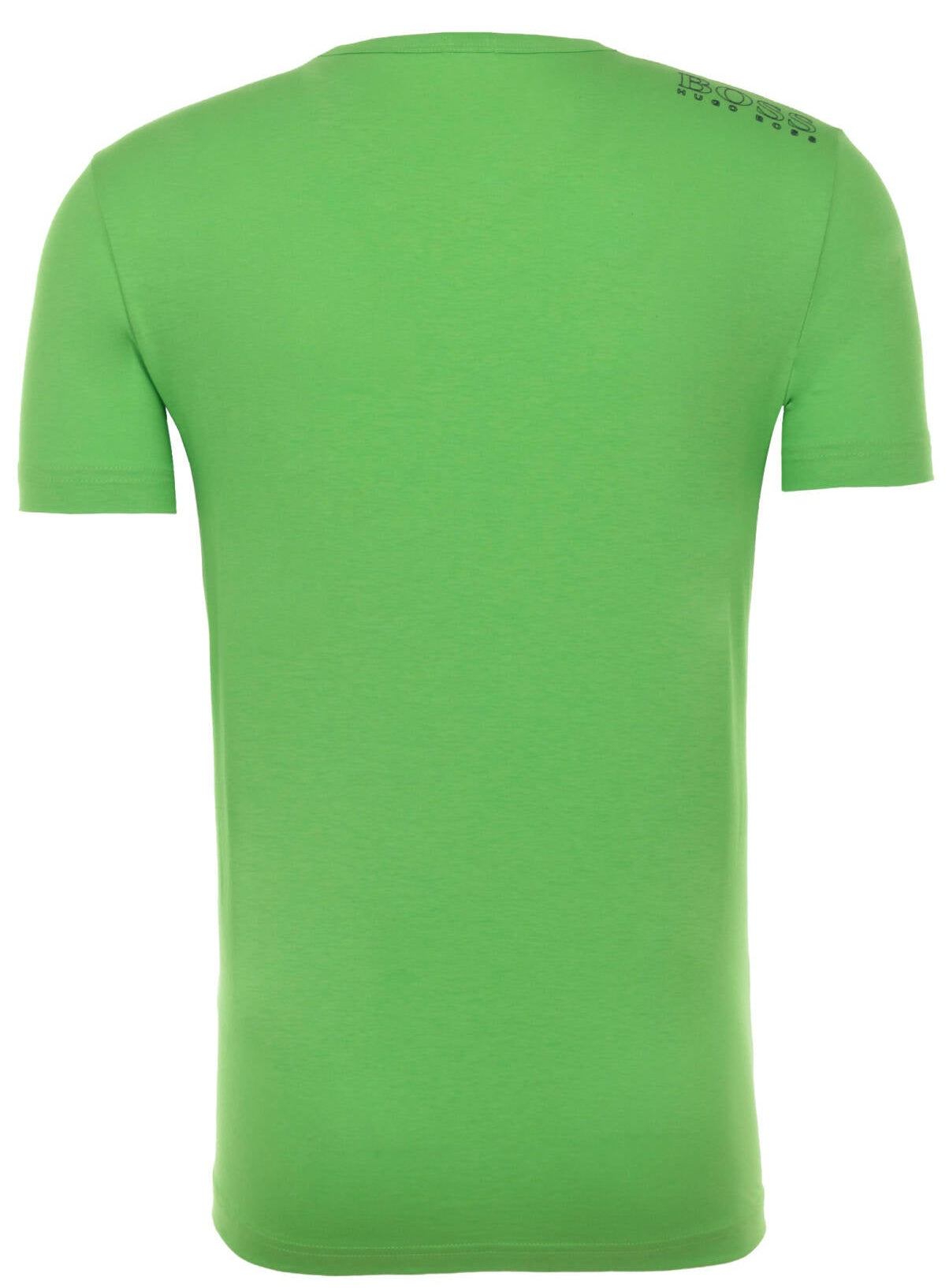 Elevate your everyday style with the Hugo Boss Basic Tee in Green, featuring a bold black BOSS logo on the front and a sleek matching logo detail on the back neck.