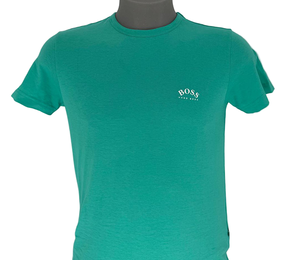 iconic curved white BOSS logo across the chest.