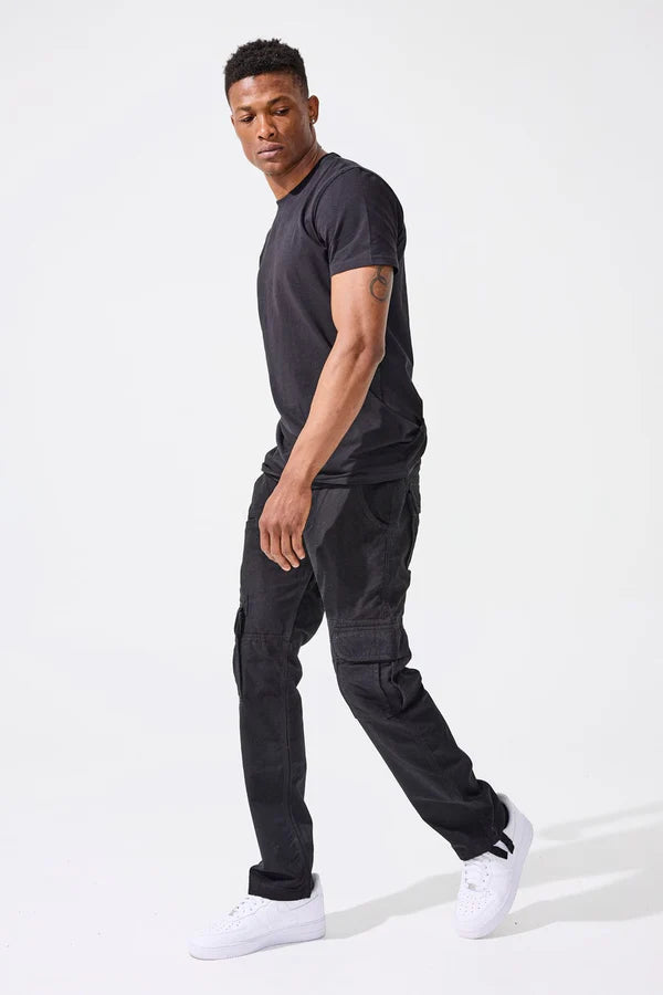  Xavier loose fit cargo pants in 100% cotton with straight leg and side cargo pockets