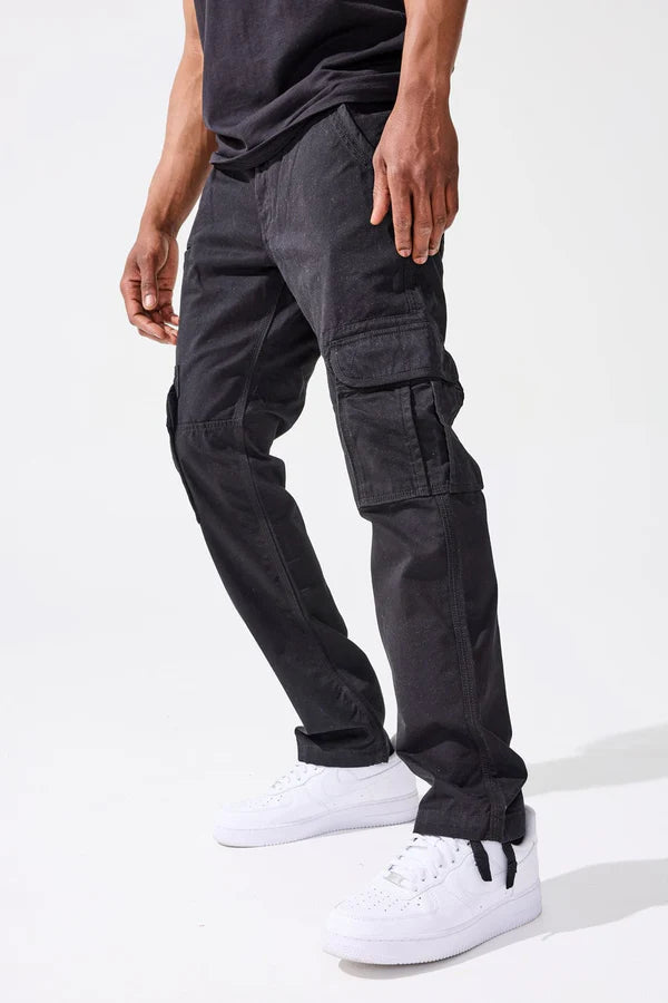  Xavier loose fit cargo pants in 100% cotton with straight leg and side cargo pockets