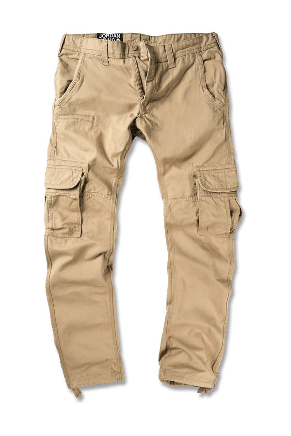  Xavier loose fit 100% cotton cargo pants with straight leg and side cargo pockets