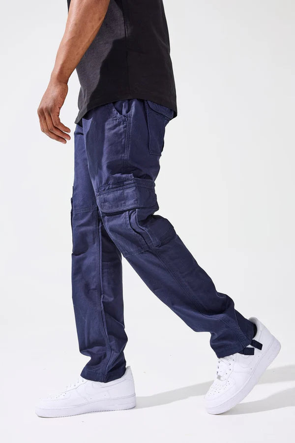  Xavier loose fit 100% cotton cargo pants with straight leg and side cargo pockets