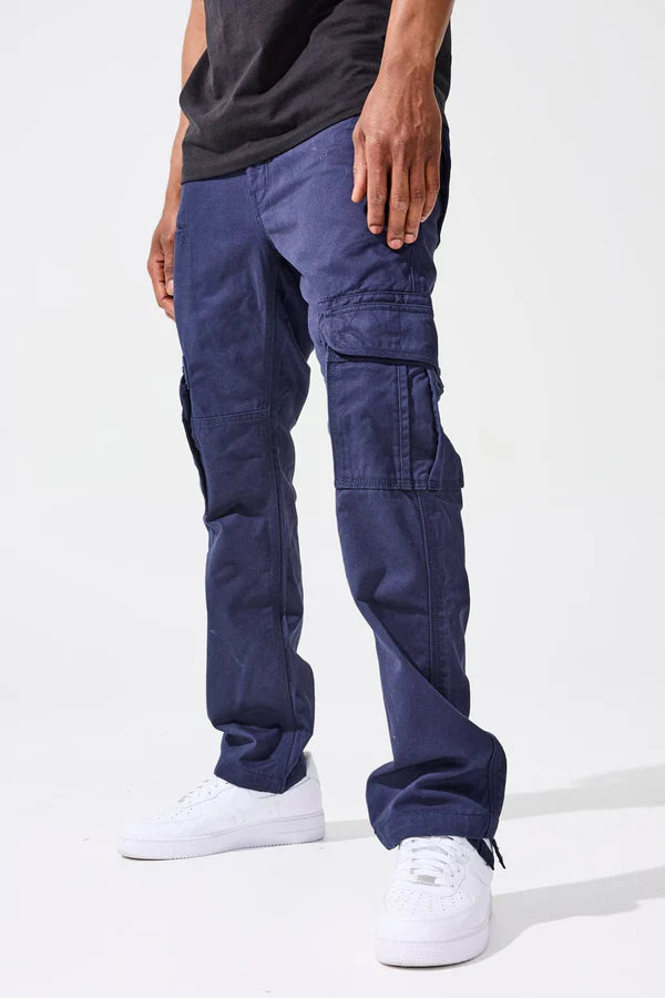  Xavier loose fit 100% cotton cargo pants with straight leg and side cargo pockets