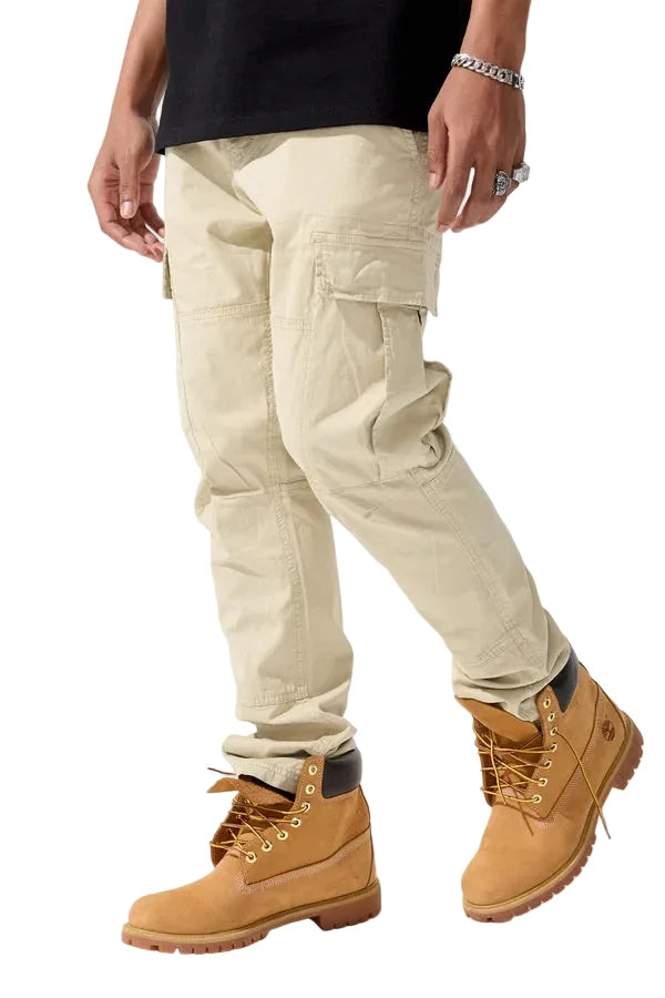 Jordan Craig Collins cargo pants with straight fit, side cargo pockets, and cotton stretch fabric for modern utility styling