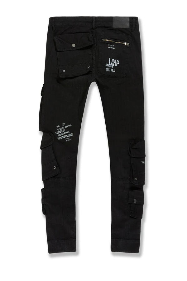 Jordan Craig Defcon cargo pants in slim taper fit with herringbone fabric, zip cargo pockets, and modern utility design