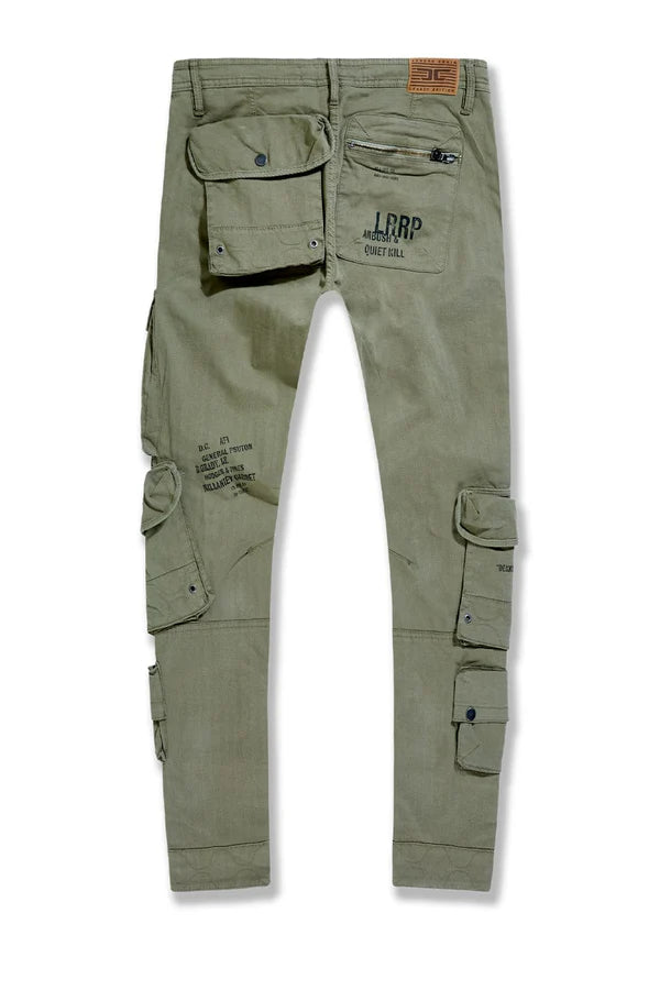 Jordan Craig Defcon cargo pants in slim taper fit with herringbone fabric, zip cargo pockets, and modern utility design