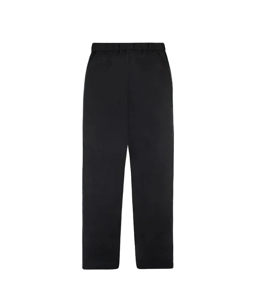 Paper Plane black Planes Crochet track pants with crochet side panels and water-resistant nylon fabric.