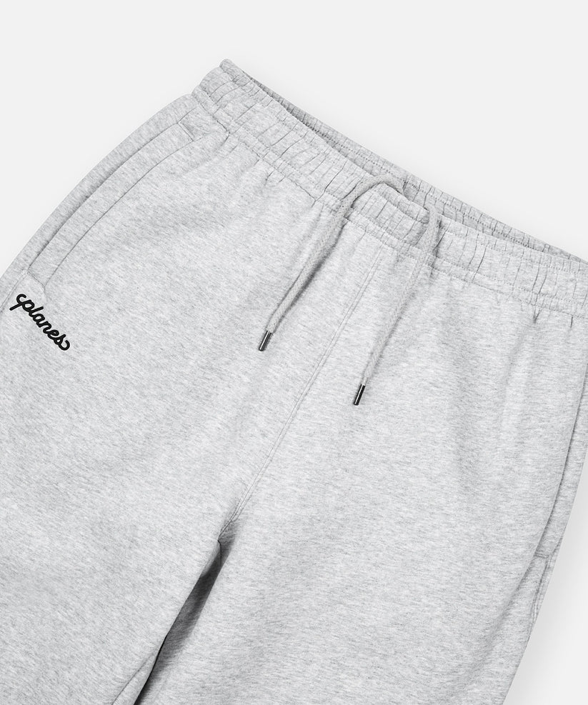 Paper Plane oversized script weld sweatpants with fleece fabric, welded logo detail, and elasticated cuffs.