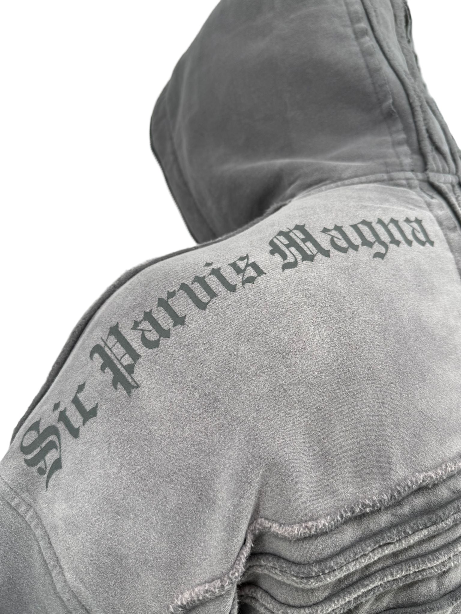 Dazzle Night Full-Zip Hoodie in grey with soft fleece construction, full-zip design, and matching jogger.