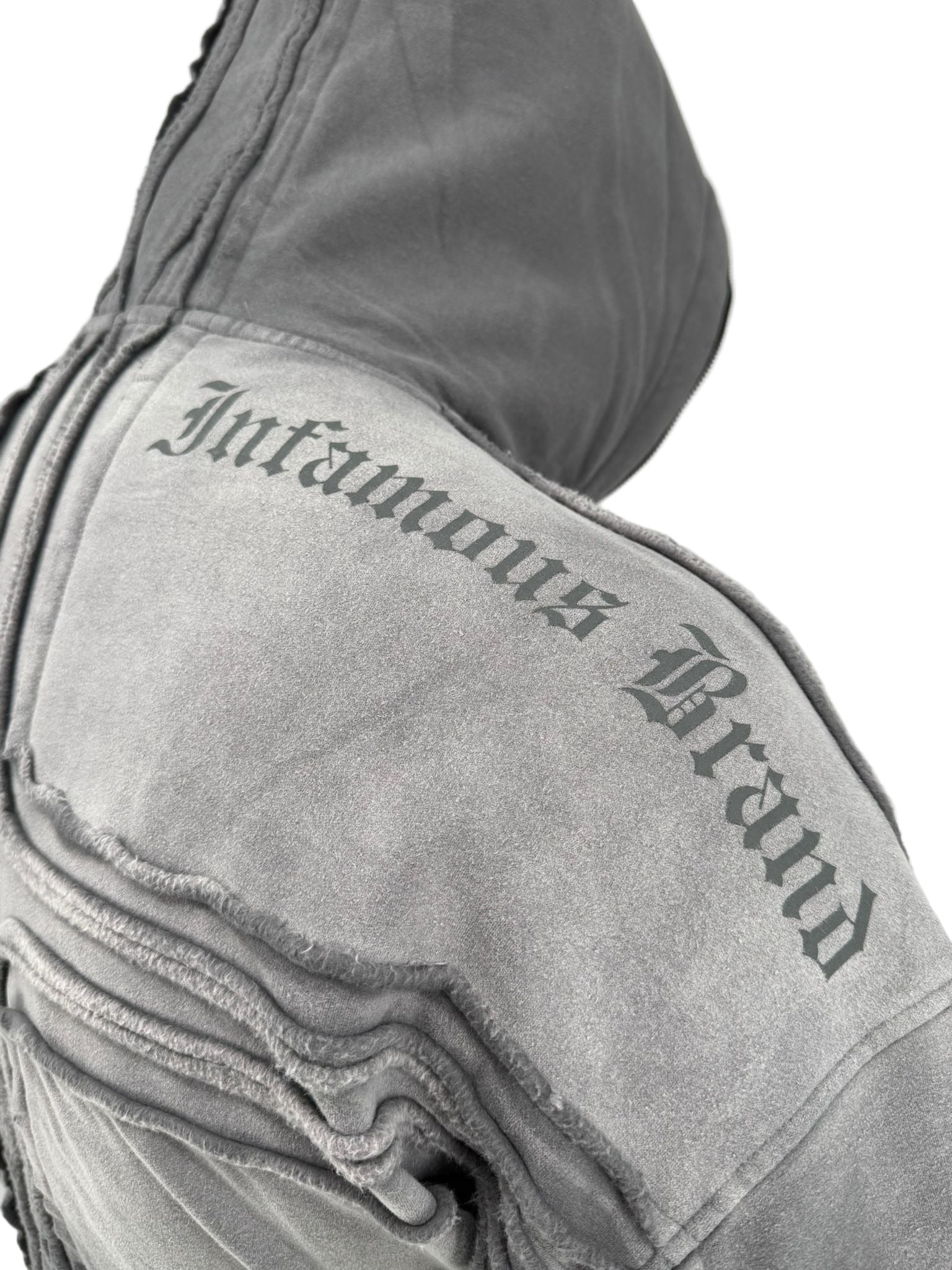 Dazzle Night Full-Zip Hoodie in grey with soft fleece construction, full-zip design, and matching jogger.