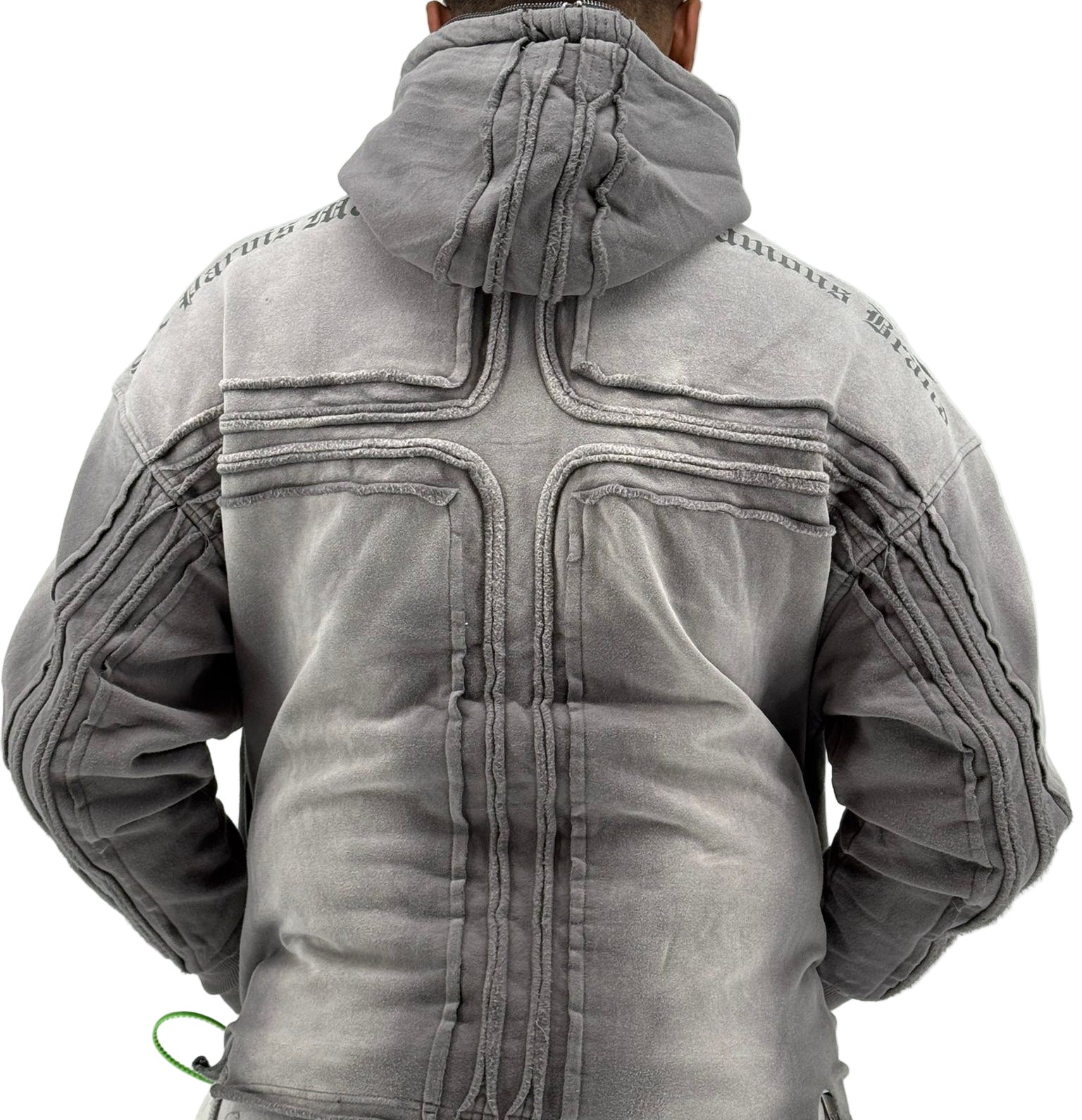 Dazzle Night Full-Zip Hoodie in grey with soft fleece construction, full-zip design, and matching jogger.