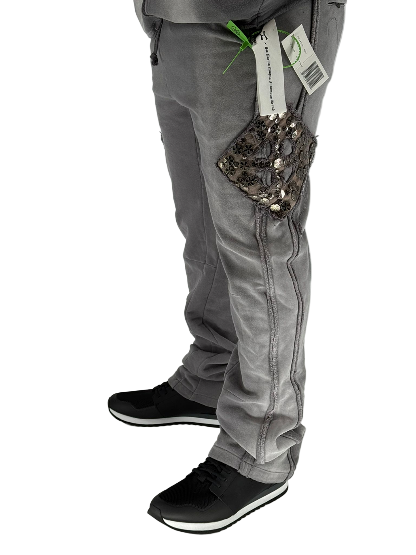 Dazzle Night Fleece Jogger in grey with soft fleece, relaxed fit, and matching hoodie.