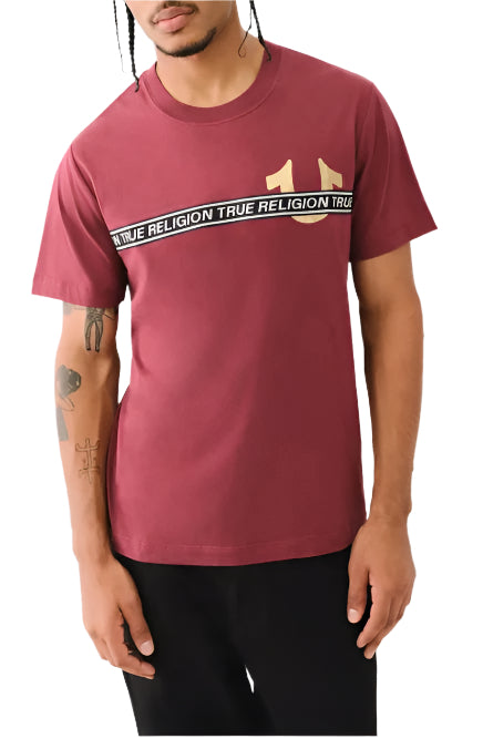 Foil Taping Tee (Maroon)