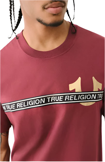 Foil Taping Tee (Maroon)