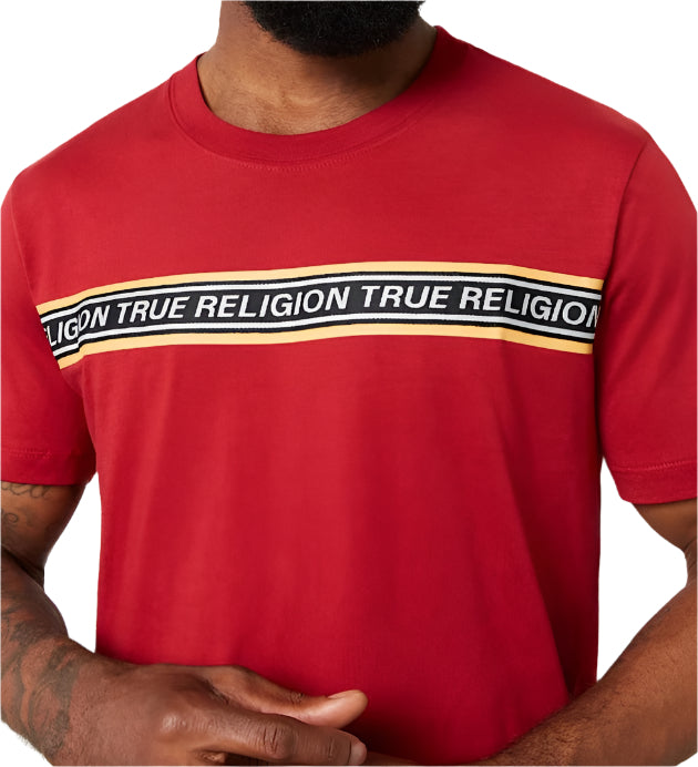 TR Contrast SS Taping Tee (Red)