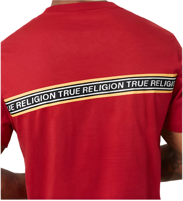TR Contrast SS Taping Tee (Red)