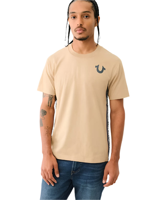 TR Contrast SS Taping Tee (Khaki)