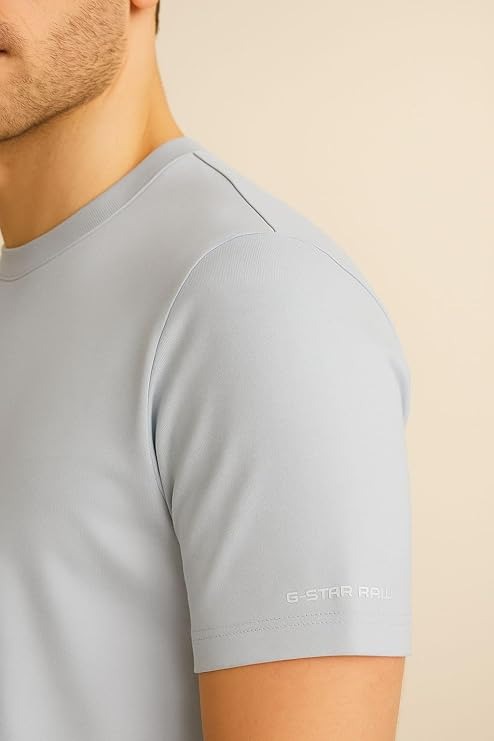 Dazzle Exclusive G-Star Tee Cool Grey premium streetwear t-shirt front view