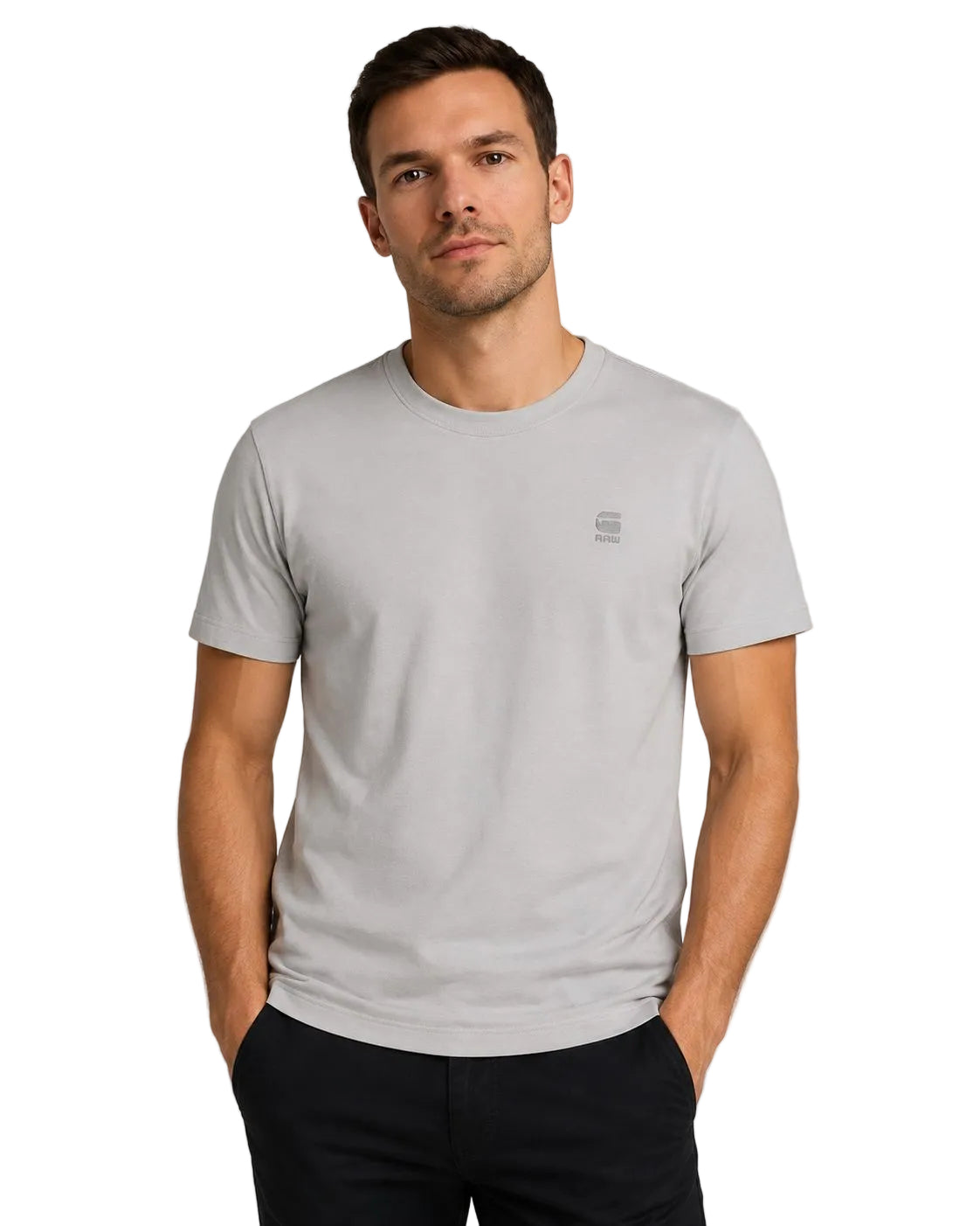 Dazzle Exclusive G-Star Tee Cool Grey premium streetwear t-shirt front view