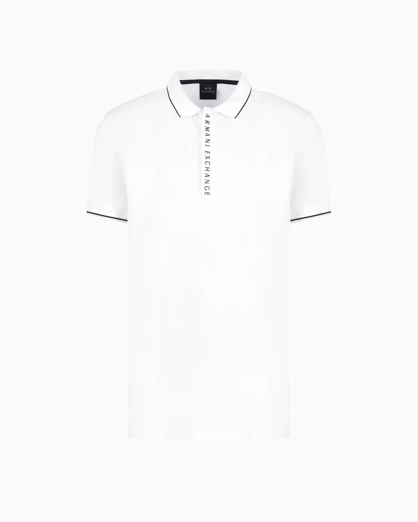 Armani Exchange cotton spandex polo shirt with short sleeves and logo