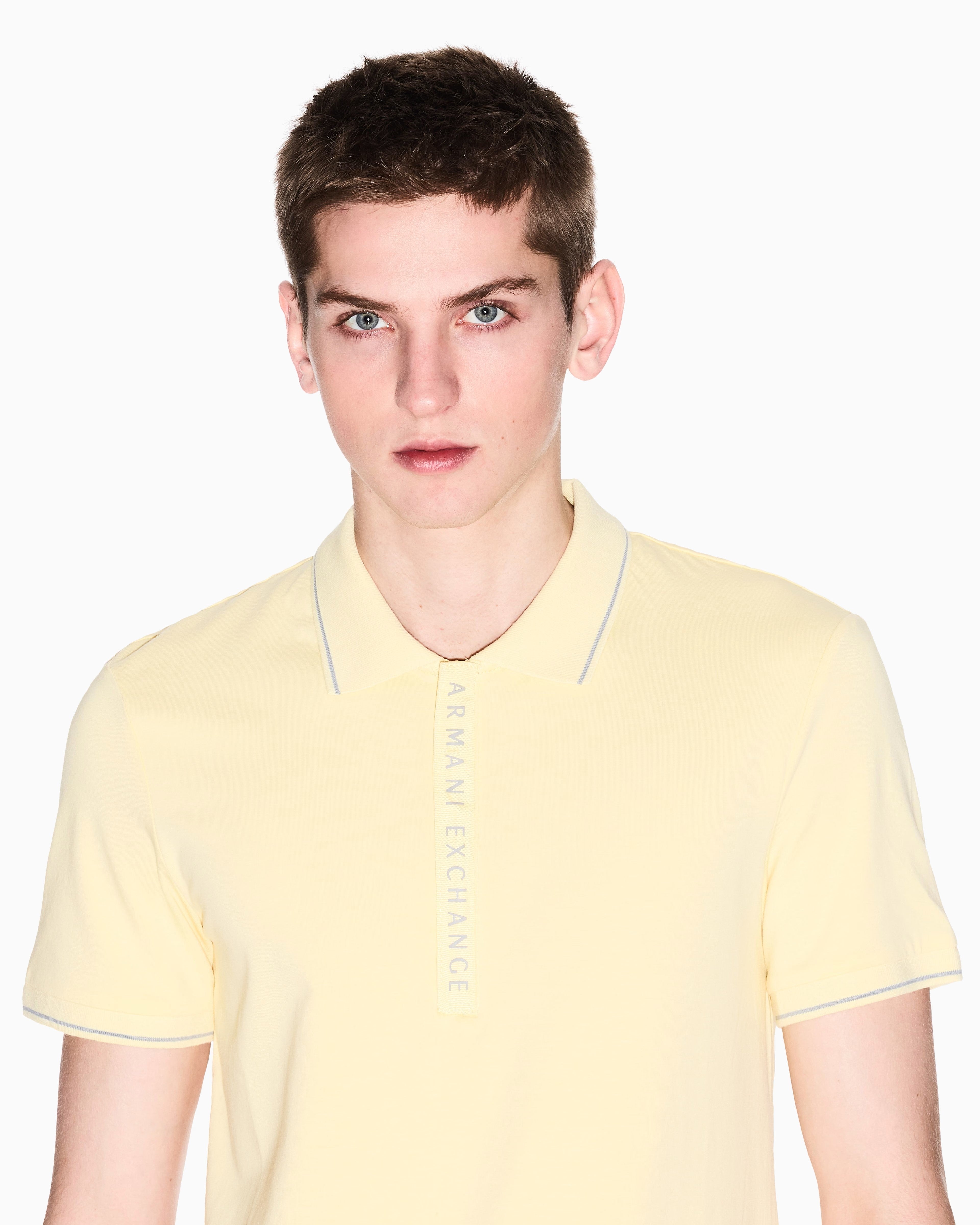 Contrasting Logo Polo (Yellow)