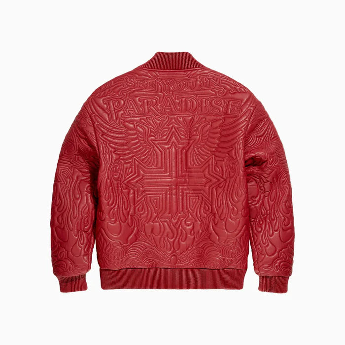 The Men's Sinister Bomber Jacket by Jordan Craig combines contemporary style with functional design. Crafted with durable materials, it offers reliable protection against the elements while maintaining a sleek silhouette. Its tailored fit and quality construction ensure both comfort and longevity, making it a versatile addition to any wardrobe. Ideal for transitional weather, this jacket balances modern fashion with everyday practicality.