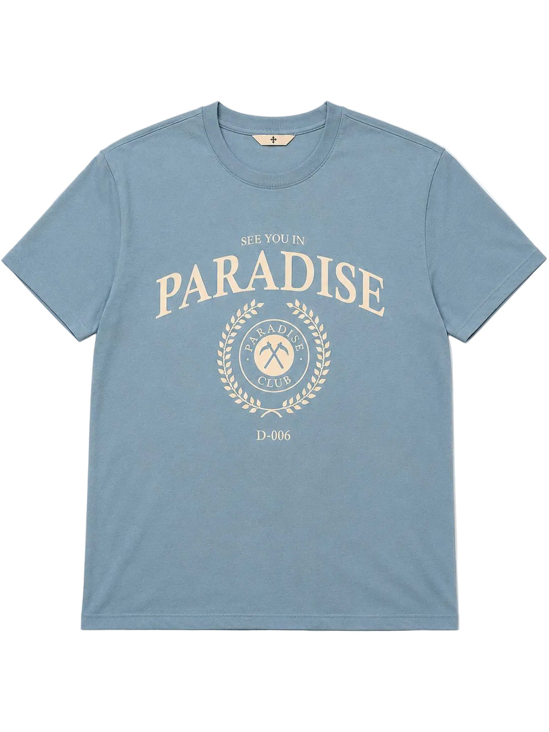 Jordan Craig SYIP Mix Media T-shirt in sky blue with bold graphic detailing and modern streetwear style