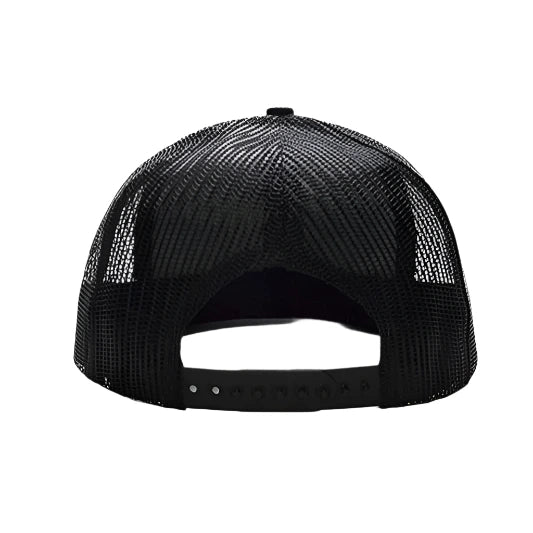 Black Gideon Trucker Hat with embroidered RTA logo 