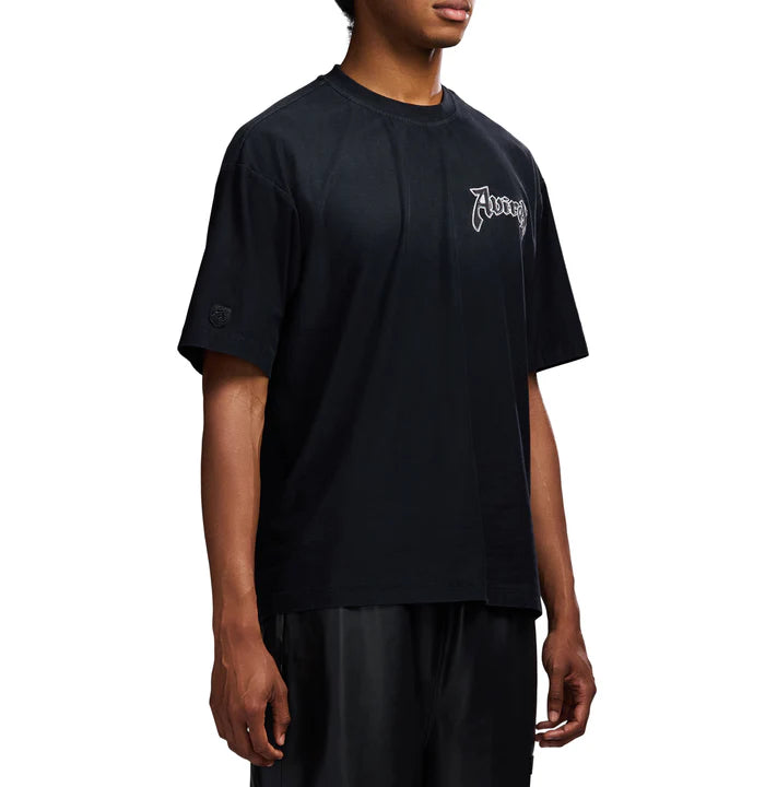 Avirex cotton jersey t-shirt with embroidered chest logo and “A” crest patch on sleeve
