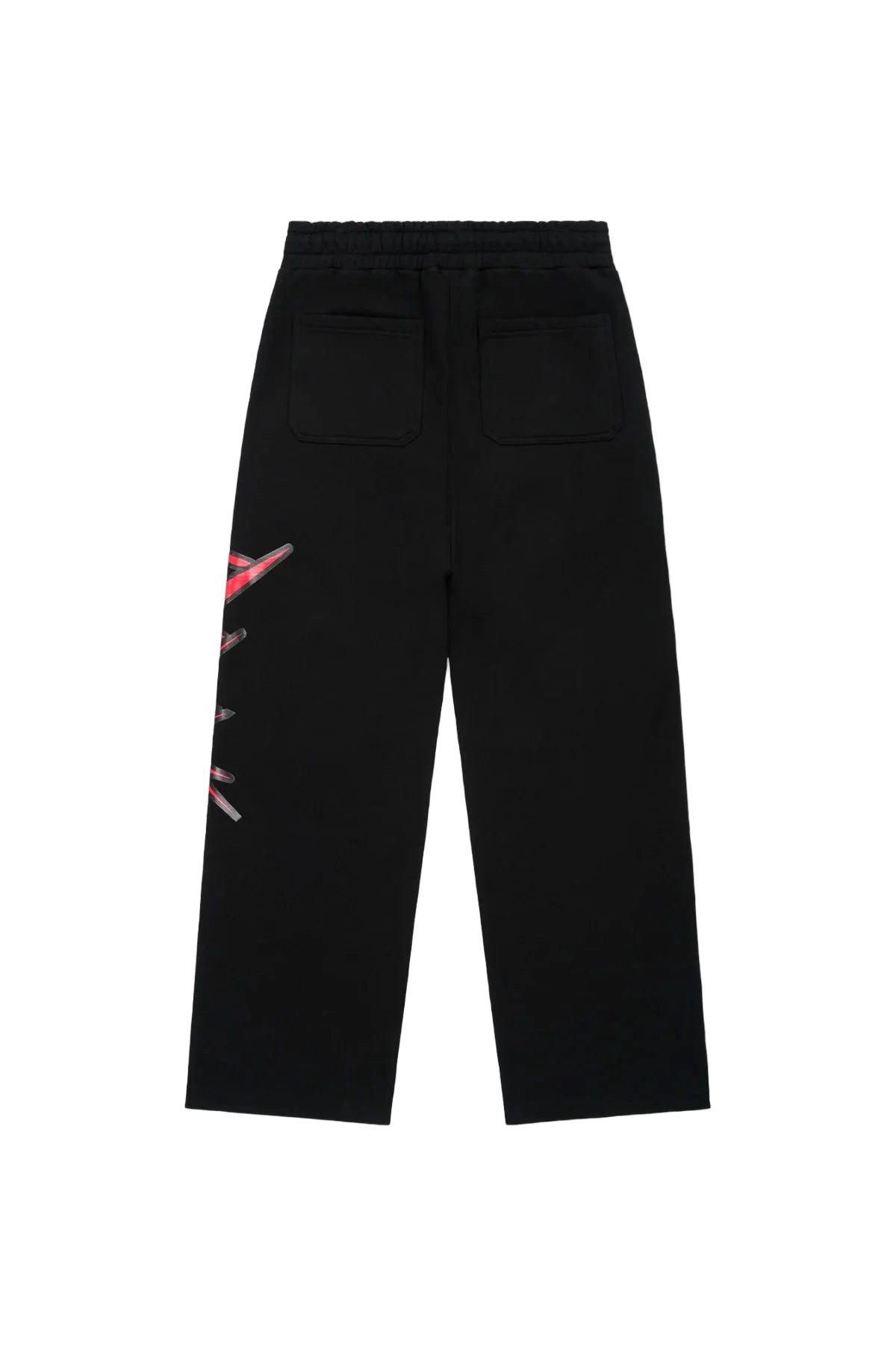 Cameron Sweatpant in Black RTA Metal with straight leg, toggle drawstring, and metal RTA logos down leg and pocket