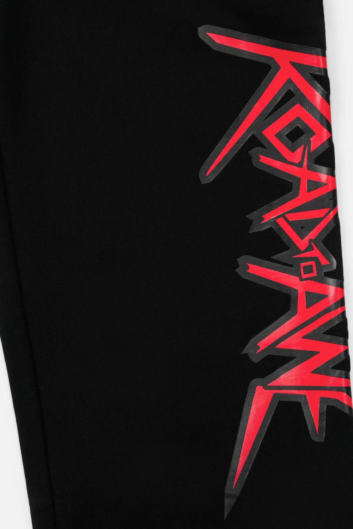 Cameron Sweatpant in Black RTA Metal with straight leg, toggle drawstring, and metal RTA logos down leg and pocket