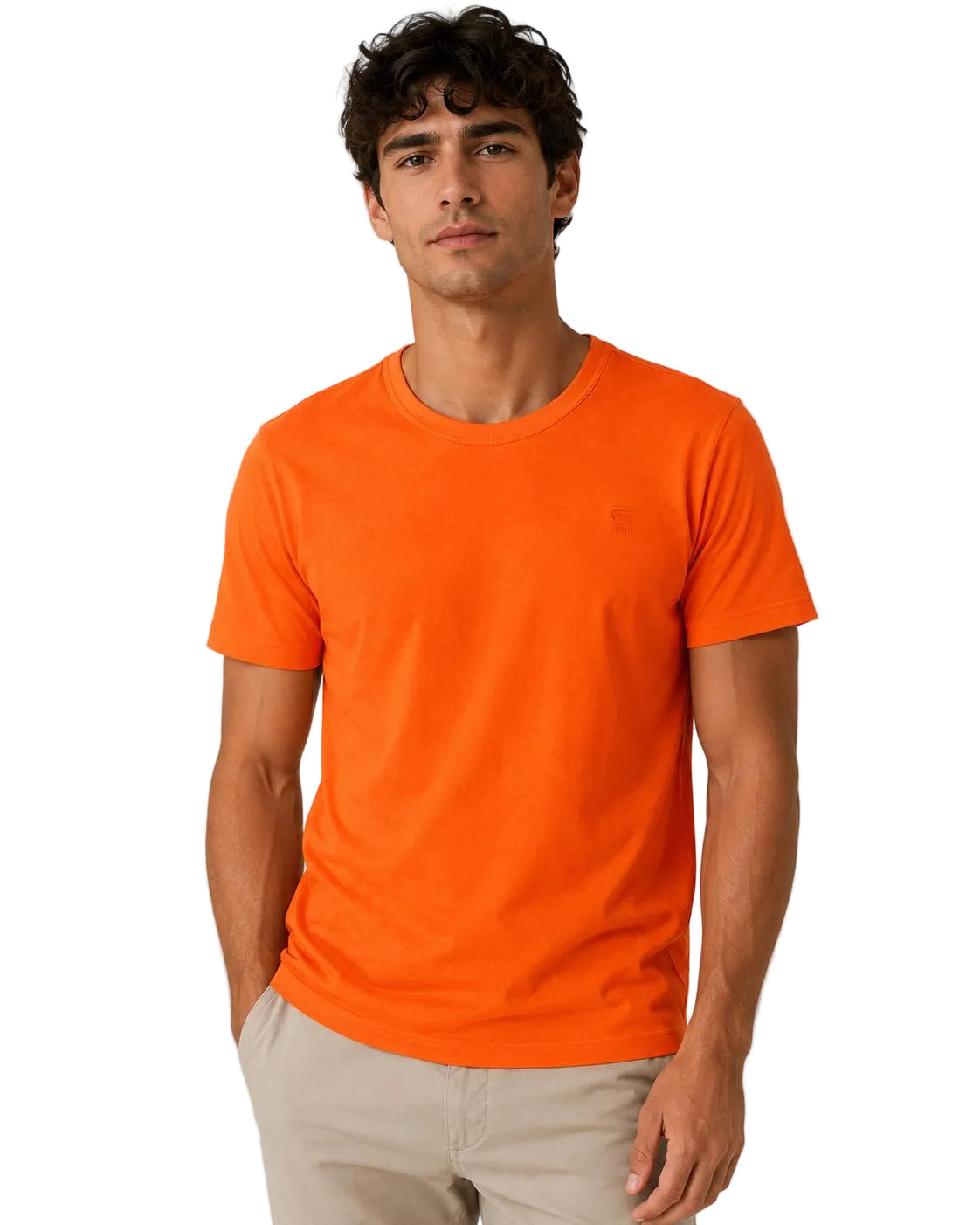 Premium urban streetwear tee in Bright Acid color with bold front logo design