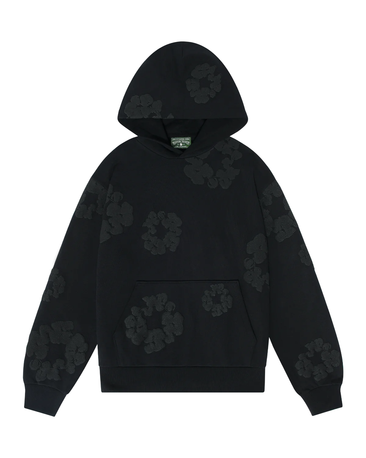 Mono Cotton Wreath Hoodie (Black) 