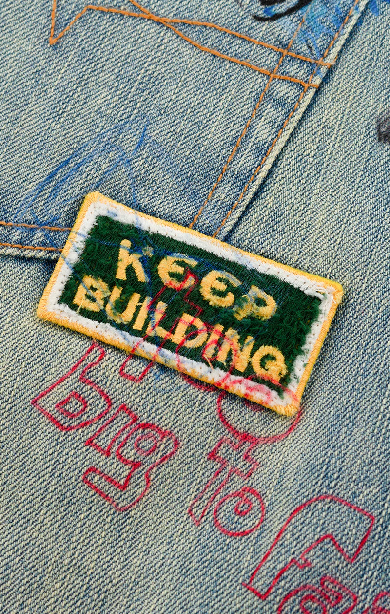 BLDG4 Capital Jean in steel wash denim