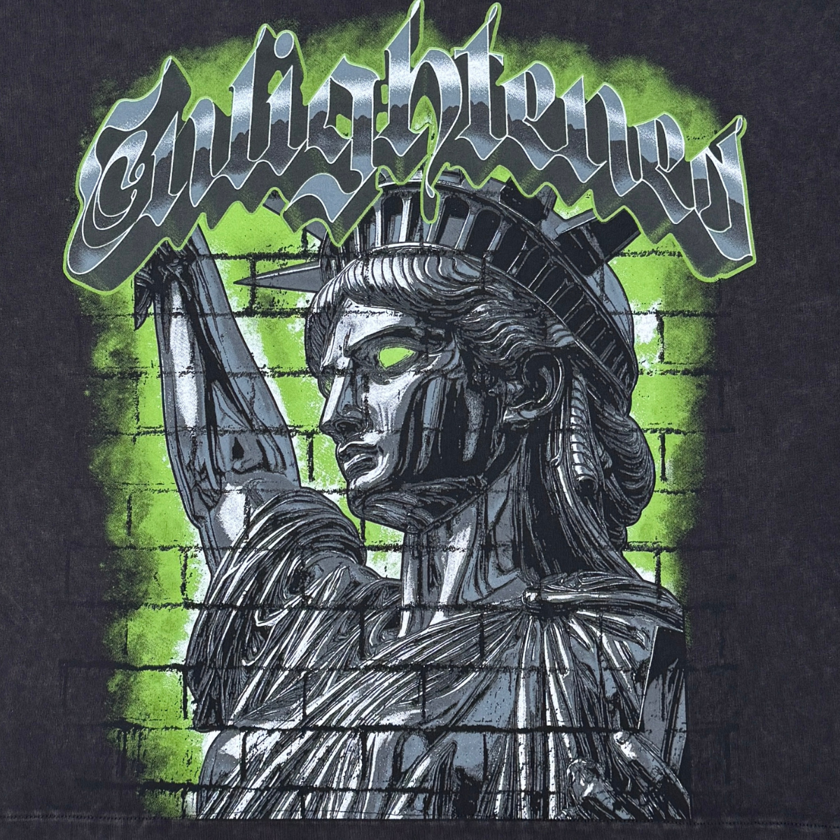 CHOSEN Lightened Tee in black with bold graphic design and classic short sleeve fit
