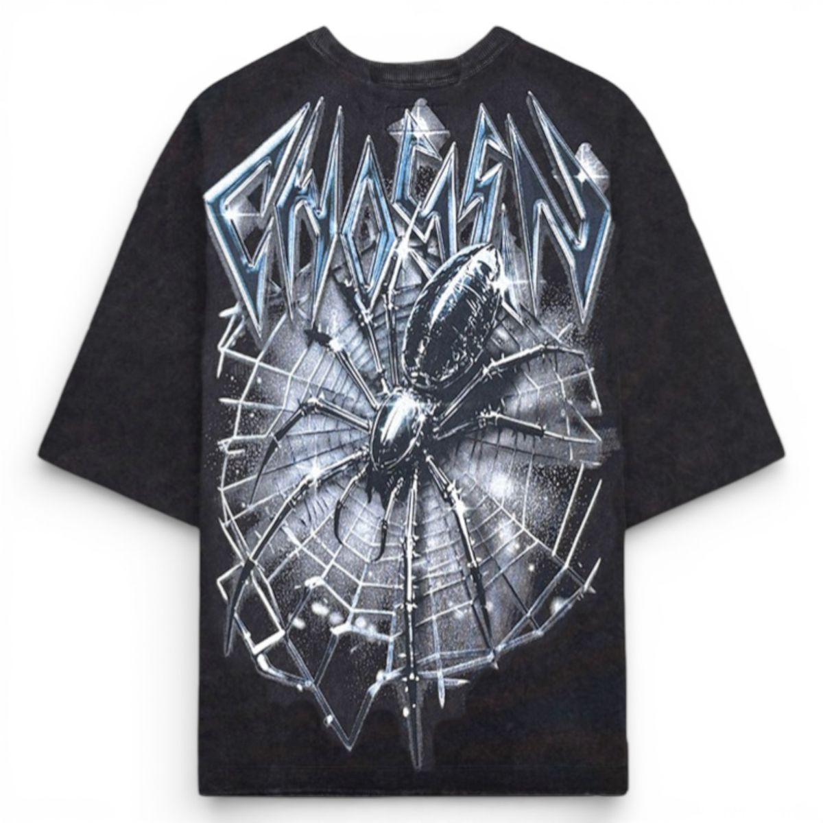 CHOSEN Spider Tee in black with bold graphic design and classic short sleeve fit