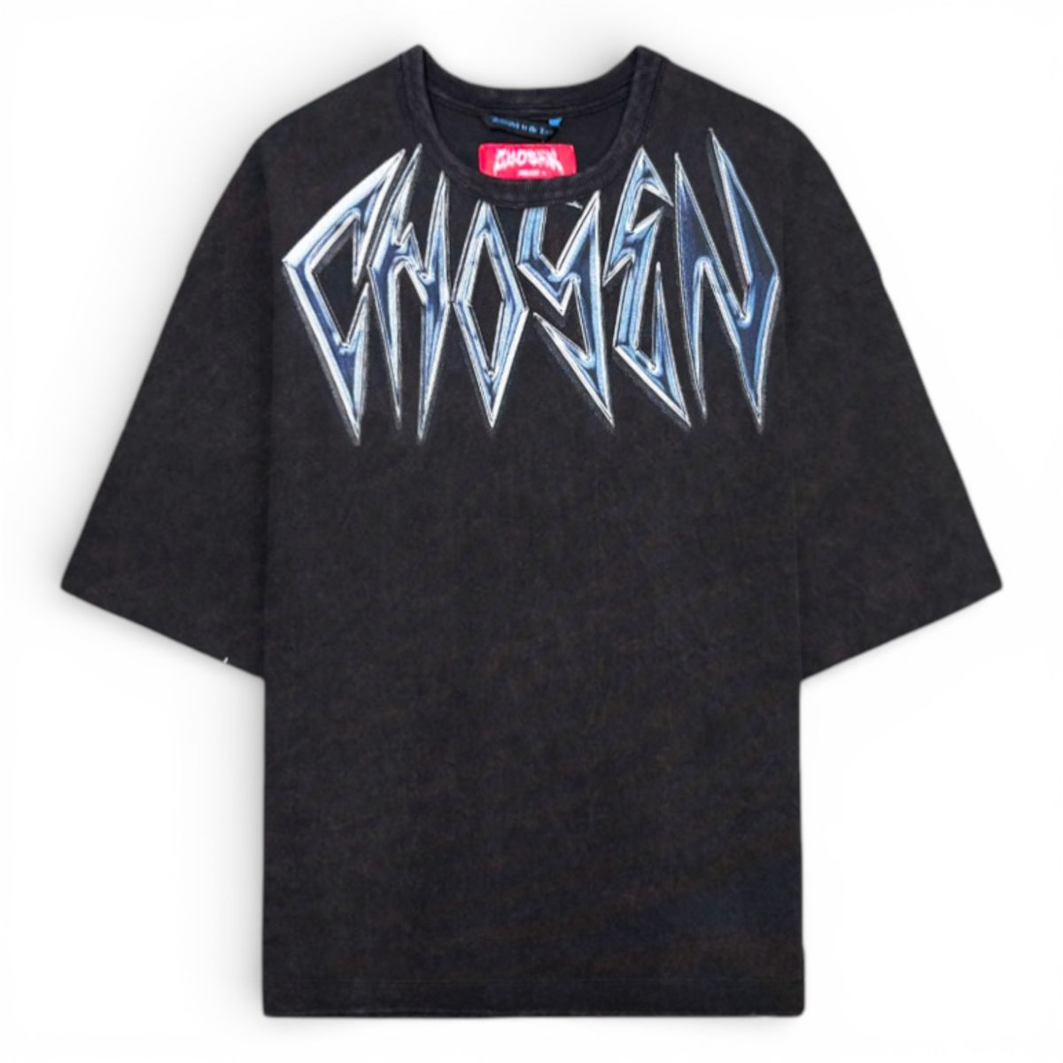 CHOSEN Spider Tee in black with bold graphic design and classic short sleeve fit
