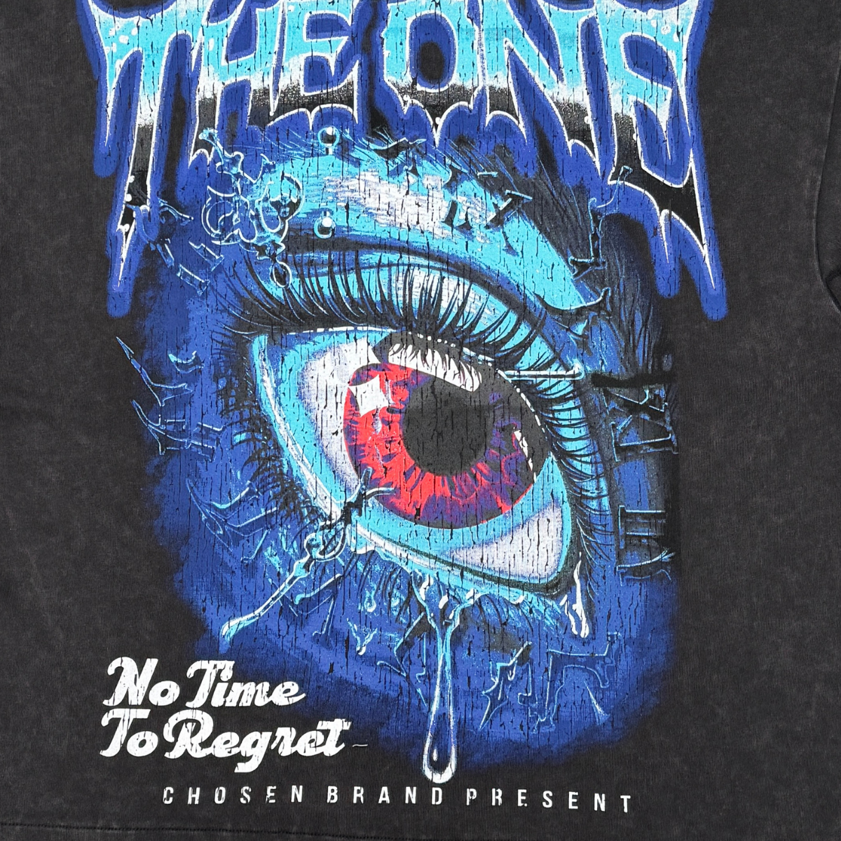 CHOSEN The One Tee in black with bold graphic design and classic short sleeve fit