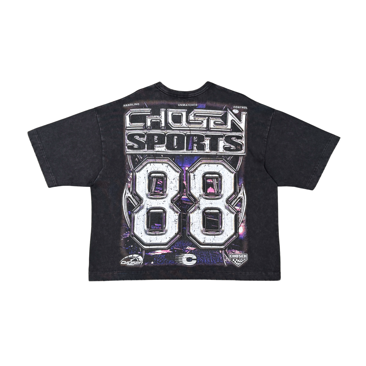 CHOSEN 88 Tee in black with bold “88” graphic design and classic short sleeve fit