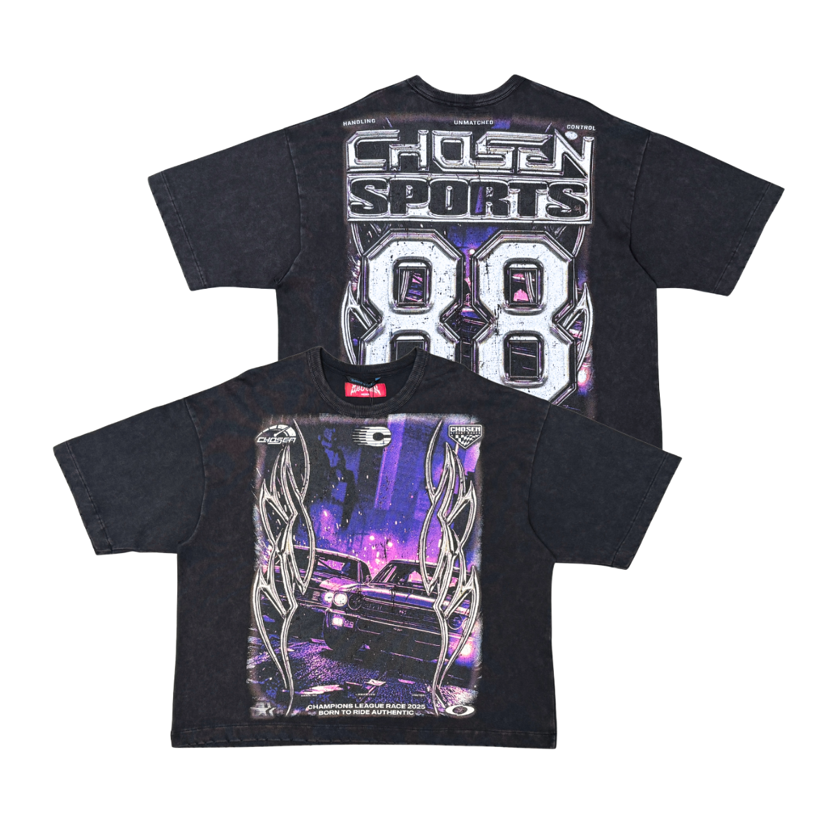 CHOSEN 88 Tee in black with bold “88” graphic design and classic short sleeve fit