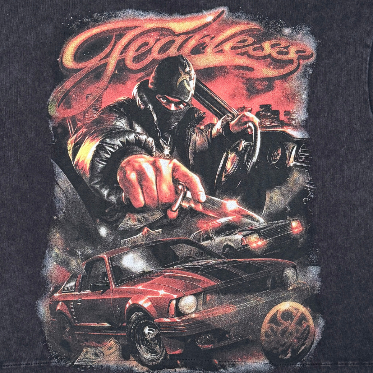 CHOSEN Fearless Driver Tee in black with bold graphic design and classic short sleeve fit