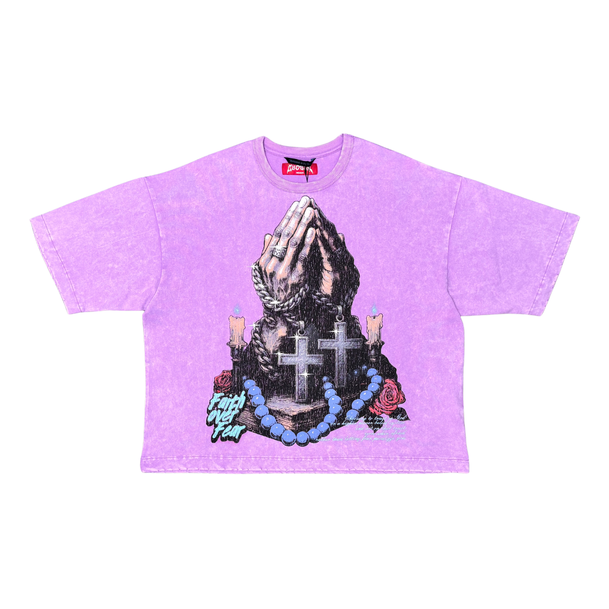 CHOSEN Hope Rises violet T-shirt with bold graphic design and short sleeve casual fit