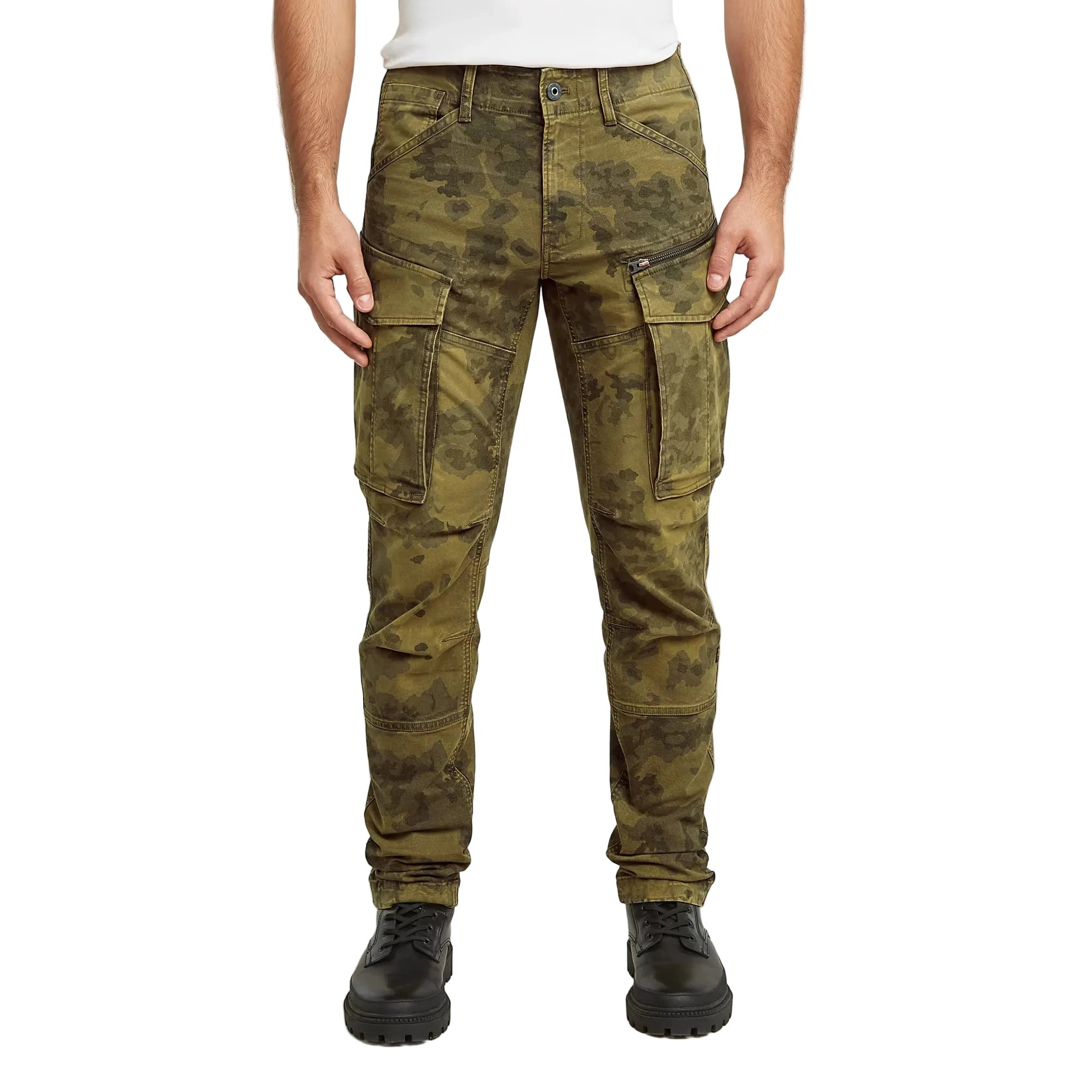 Rovic Zip 3D Regular Tapered Pant in Multi with low waist and tapered fit
