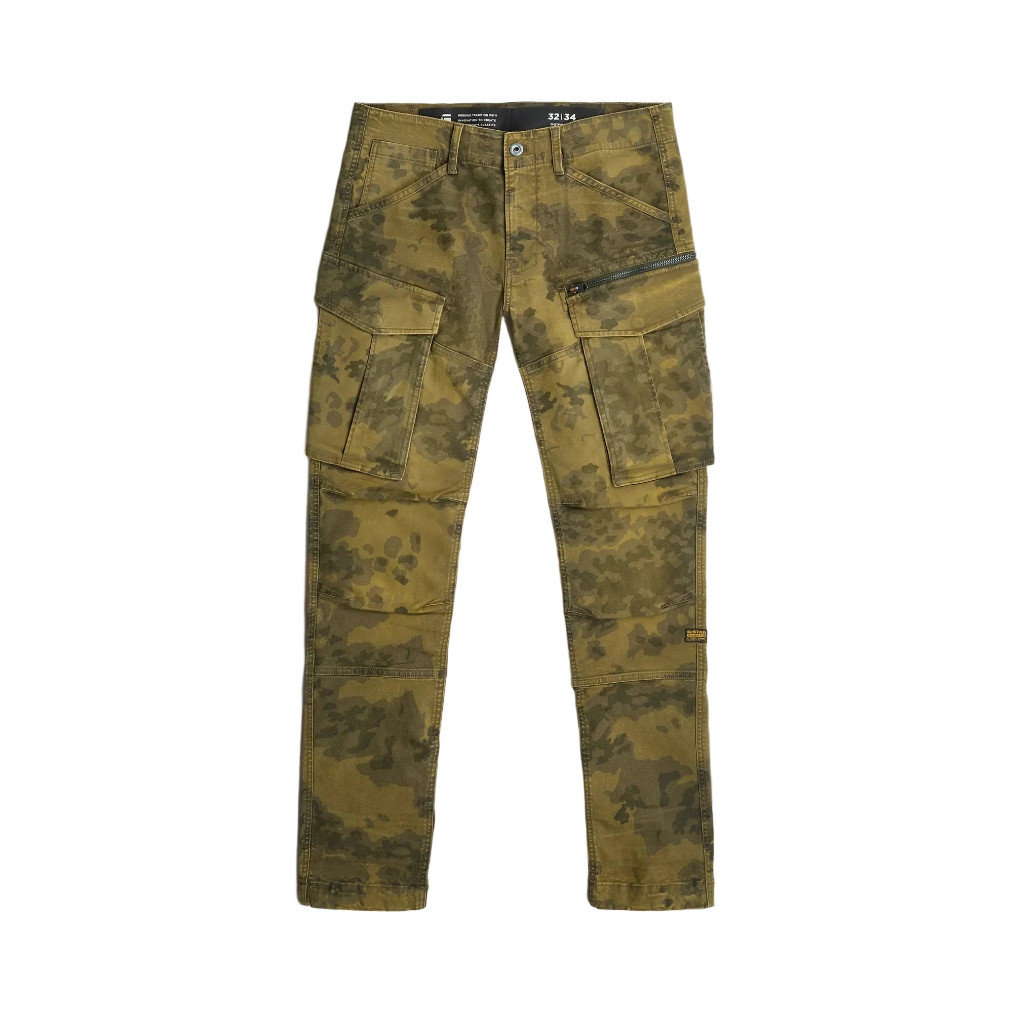Rovic Zip 3D Regular Tapered Pant in Multi with low waist and tapered fit