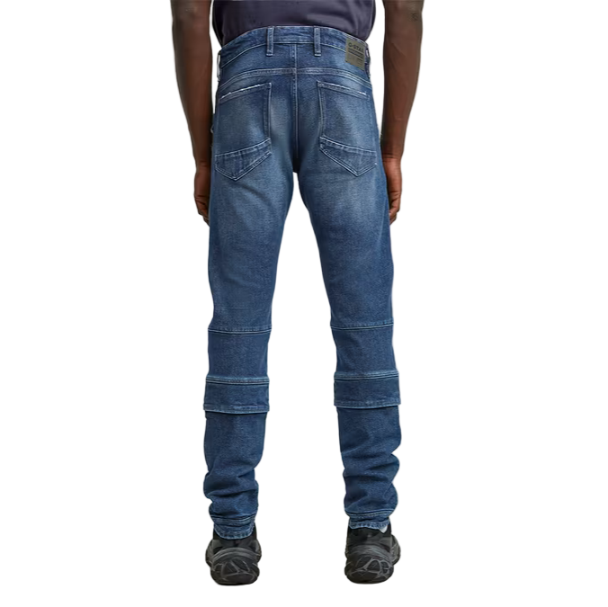 Airblaze 3D Skinny Jeans in Antique Faded Rainstorm Destroyed with 3D construction and reinforced stitching