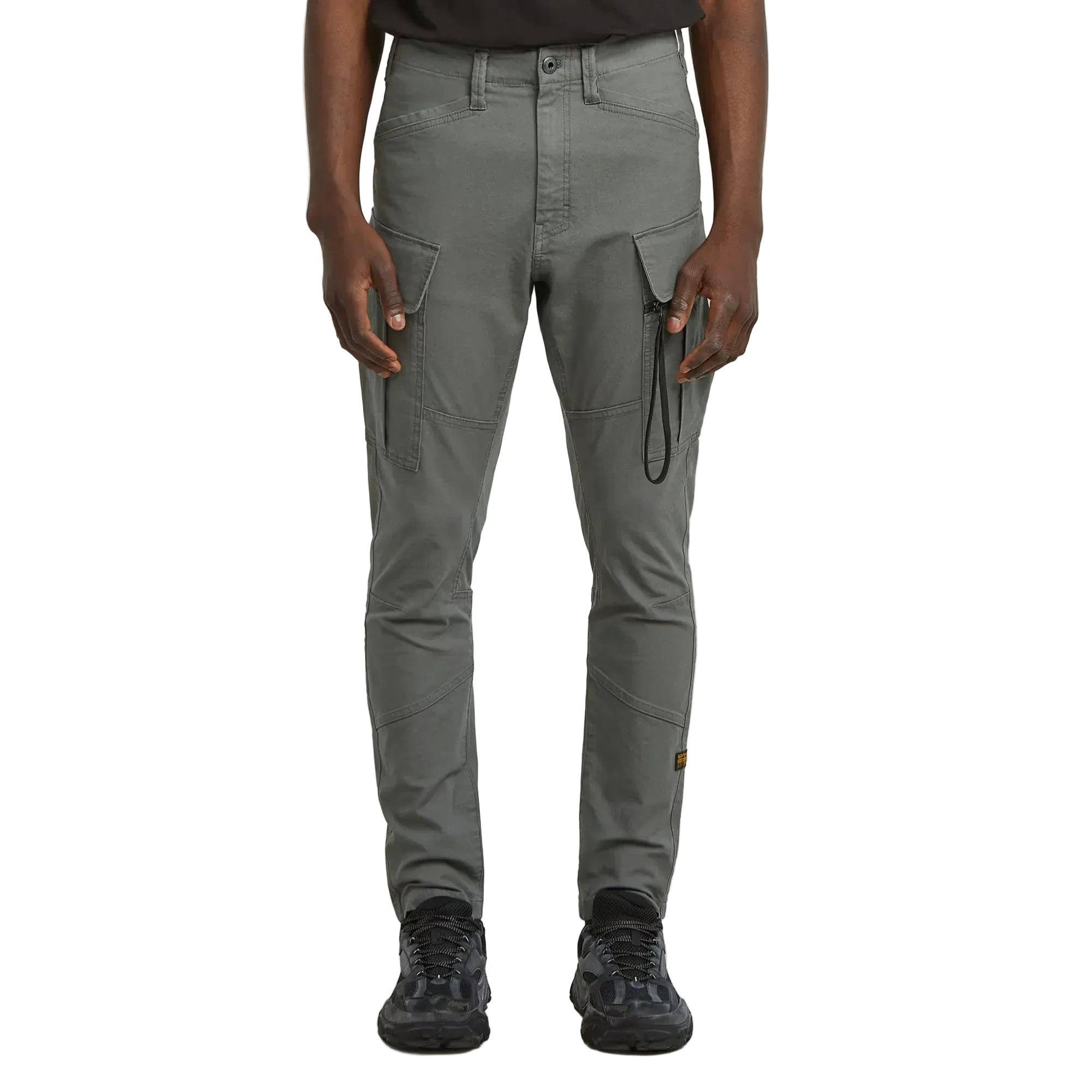 G-Star Cargo Pant 2.0 Zip Pocket 3D in GS Grey with skinny fit and multiple zip pockets.