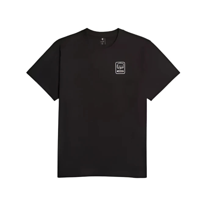 G-Star RAW Back Graphic T-Shirt in Dark Black – Loose Fit Organic Cotton Tee